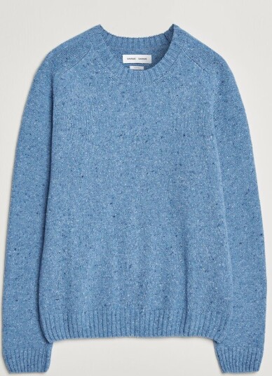 Samsøe Samsøe Nate Donegal Wool Knitted Striped Sweater Cyaneus