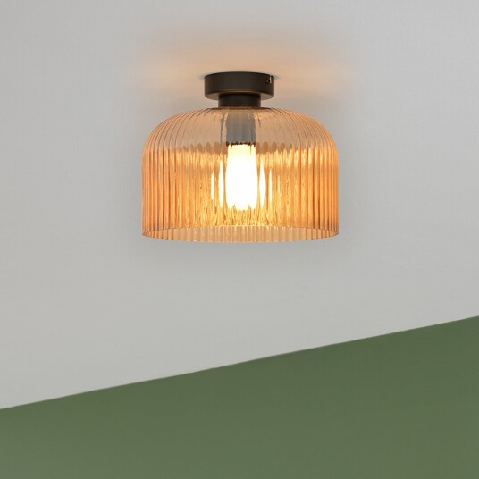 Taklampe COREP Luigi dimmbar Brun / Rust Stue Glass Moderne 20.5 Brun / Rust