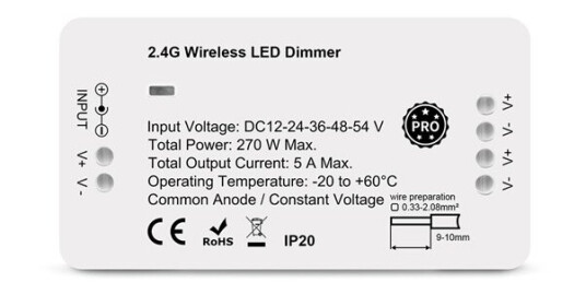 RF 2.4G Zigbee PRO Dimmer LED Mottakere