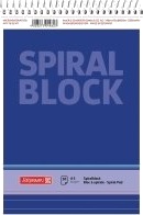 Notesblok, Brunnen Spiral Notepad A5, Linjeret, Blå