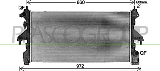 PRASCO CI956R002 Radiator motorkjøling
