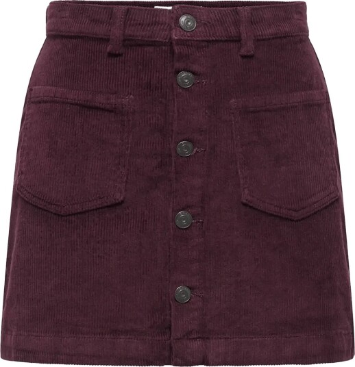 ONLY Onlamazing Global Hw Cord Skirt Pnt Noos Burgundy XS