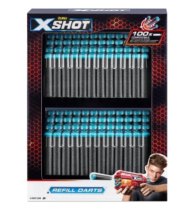 X-Shot 5639 Påfyll 8 År 100 Stykker Sort Blå