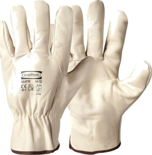 Granberg Uforede monteringshansker av kornskinn beige 12 par SGR-103-4270 11