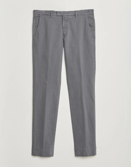 Briglia 1949 Slim Fit Cotton Stretch Trousers Grey