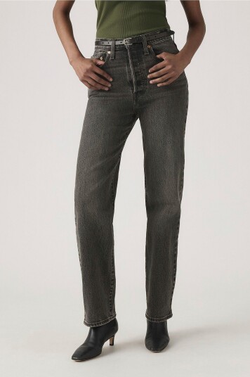 Levi's Jeans Ribcage Full Length Svart