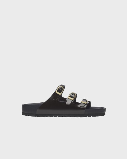 Joggesko Birkenstock Florida Fresh Natural Leather Patent High Shine Black EUR 38