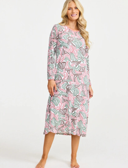 Damella of Sweden Nightdress Long Sl Multi/patterned M