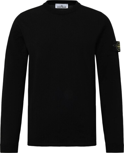 Stone Island Soft Organic Cotton Sweater - BLACK - M