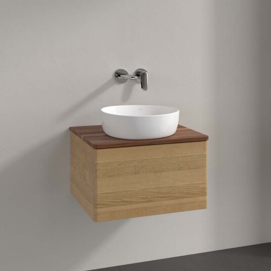 Villeroy & Boch  Antao Servantskap med 1 skuff 60x50x36 cm m/lys Eik/Valnøtt
