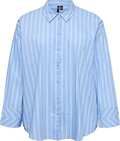 Vero Moda Curve Skjorte Vmcmonday L/S Shirt Wvn Cur Blå