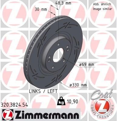 Bremseskive ZIMMERMANN 320.3824.54