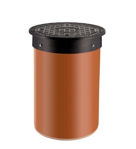Karm m/skørt & deksel til 315 mm oppføringsrør, 1,5 tonn, rund - plast Karm m/skørt & deksel til 315 mm oppføringsrør, 1,5 tonn, rund - plast