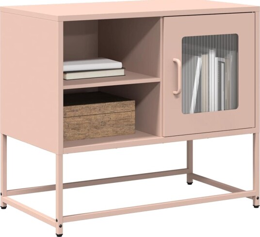 TV benk rosa 68x39x60,5 cm stål