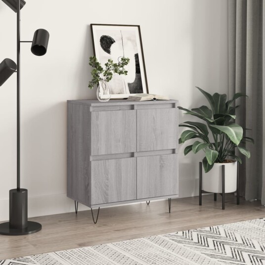 vidaXL Skjenk grå sonoma 60x35x70 cm konstruert tre vidaXL Skjenk grå sonoma 60x35x70 cm konstruert tre