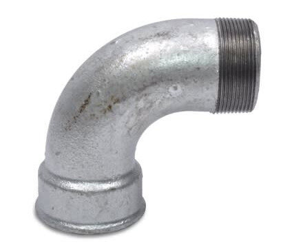 Galvanisert bøyning med muffe/nippel 1/2" - Kort