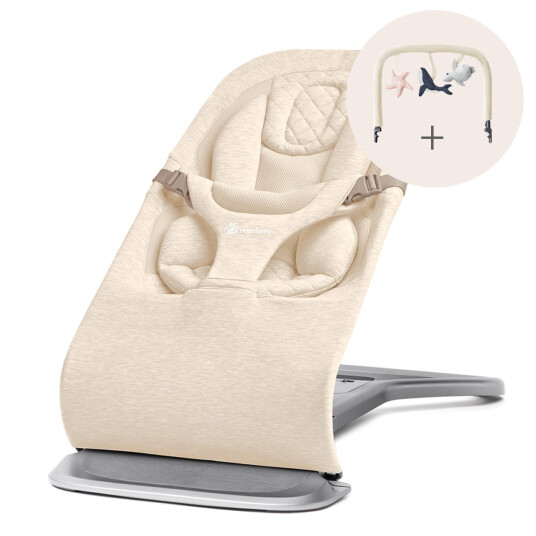 Ergobaby Evolve 3 i 1 Babysitter Cream Med Lekbåge Cream Ergobaby Evolve 3 i 1 Babysitter Cream Med Lekbåge Cream