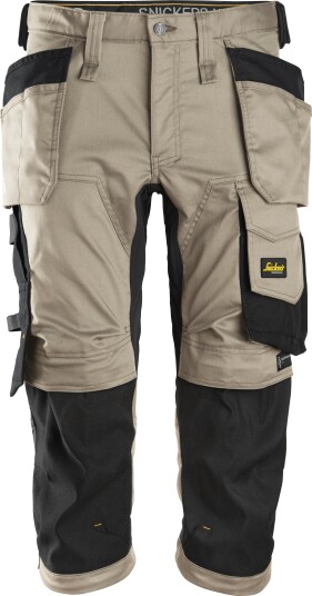 Snickers Workwear AllroundWork 6142 Piratbukse med strech, khaki/svart Str 120, Klær