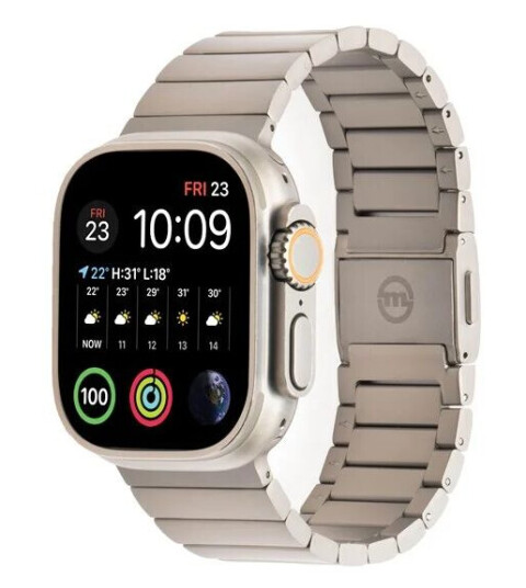 Mobile Origin Watch Titanium Band silver Apple Watch 49mm/45mm/44mm/42mm