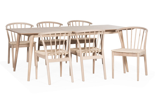 Soffadirekt MADS/NINNI Spisegruppe 6 Stoler