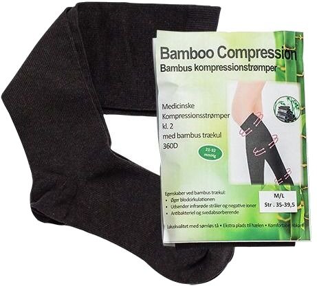 Bamboo Pro Kompresjonsstrømper Klasse 2 - 1 Par - M/l Kompresjonsstrømper Støttestrømper Helse & Livsstil