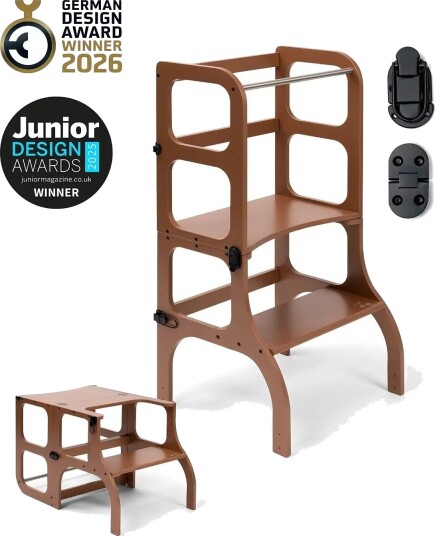 Ette Tete Step"n"sit Helper Tower Table Brown