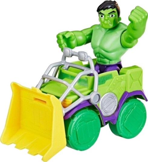 Marvel Spidey Og Hans Fantastiske Venner Lekebil Med Hulk figur 10 cm Marvel Spidey Og Hans Fantastiske Venner Lekebil Med Hulk figur 10 cm