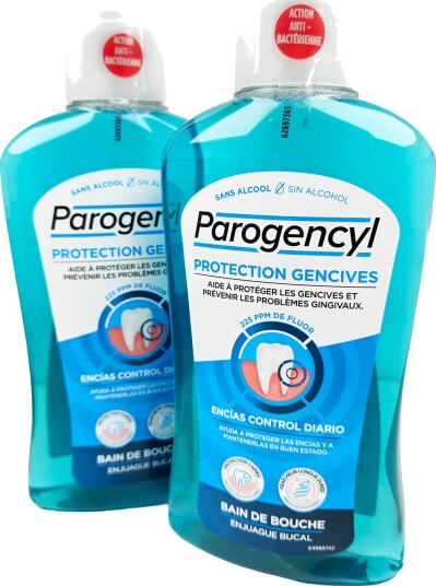 Parogencyl Daily Gum Protection E-Vitamin Munnskyll til tannkjøttpleie (2 × 500 ml)