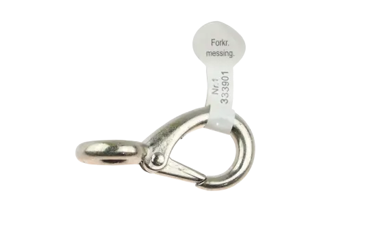 CAL Karabinkrok Nr.1   Forkrommet messing   15x70 mm