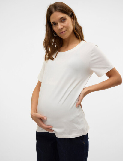Mamalicious Mlmia Ss Jrs Top 2-P - White - XS