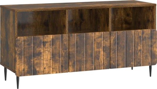 TV skap med skuff Røkt Eik 102 x 34,5 x 50 cm Konstruert tre TV skap med skuff Røkt Eik 102 x 34,5 x 50 cm Konstruert tre