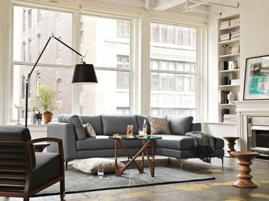 Gulvlampe Artemide Grå Stue Aluminium Grå