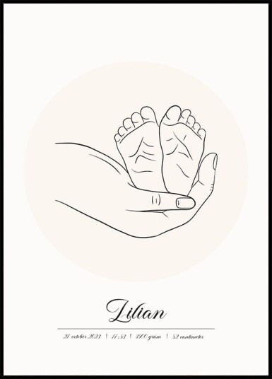 Baby Born Personalized Plakat Plakat / 30x40cm