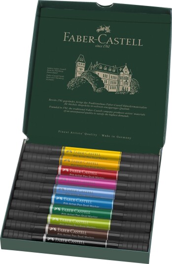 Faber-Castell India ink PAP Dual Marker 10 pcs 162010 Faber-Castell India ink PAP Dual Marker 10 pcs 162010