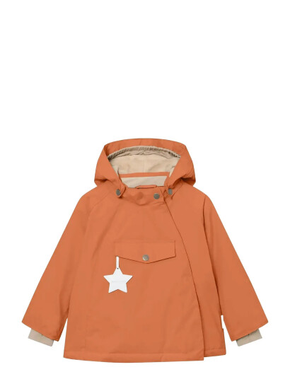 MINI A TURE Matwang Fleece Lined Winter Jacket. Grs Orange 74