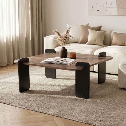 Coffee Table Nordure Valnöt Svart -