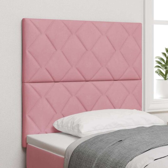 LED Hodegavl Diamantblokkmønster Rosa 100 cm Velur