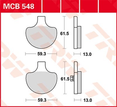 Bremseklosser TRW MCB548