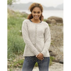 Irish Plaits Cardigan by DROPS Design Jakke Strikkeoppskrift str. S  Small