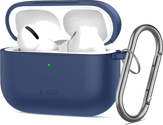 Tech Protect Airpods Pro 3 silikonetui med krok Marine Blå Tech Protect Airpods Pro 3 silikonetui med krok Marine Blå