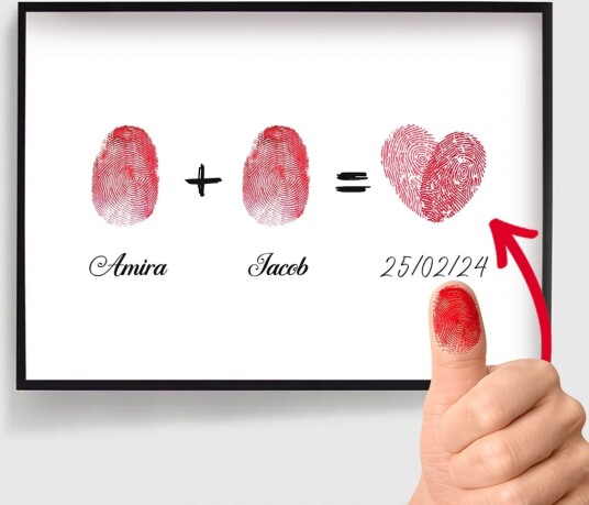 Personalisert Plakat Par Fingeravtrykk Plakat