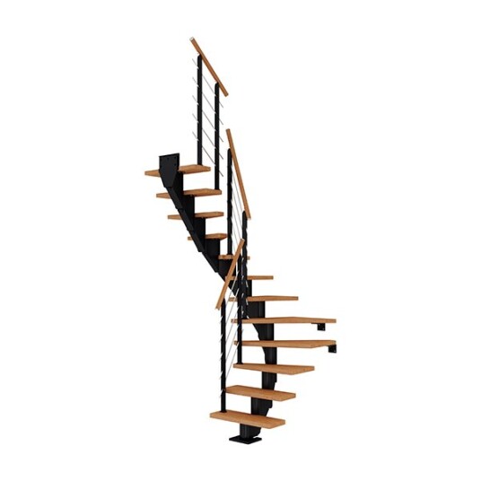 Dolle Frankfurt U-trapp Svart-design-oljeret Eik-75-12 - Loddret Høyde 240 279 Dolle Frankfurt U-trapp Svart-design-oljeret Eik-75-12 - Loddret Høyde 240 279