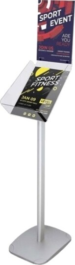 Brochure Holder Twinco Infostand A4 Gulvmodel Aluminium/Grå Brochure Holder Twinco Infostand A4 Gulvmodel Aluminium/Grå