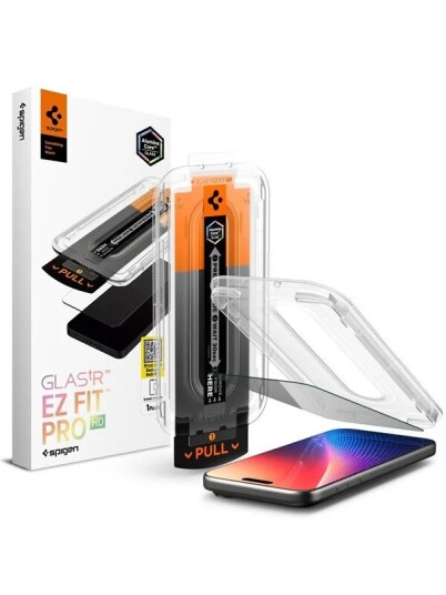 Spigen Glass tR EZ Fit Pro HD Privacy Skjermbeskytter for iPhone 17/16 Pro Max