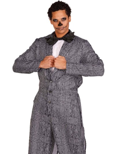 Leg Avenue Pinstriped Tux Stripete Svart og Hvit Jumpsuit Kostyme til Herre Leg Avenue Pinstriped Tux Stripete Svart og Hvit Jumpsuit Kostyme til Herre