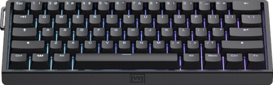 Wooting 60HE v2 US ANSI Non Split Plastic Uten numpad Engelsk USA Svart Wooting 60HE v2 US ANSI Non Split Plastic Uten numpad Engelsk USA Svart