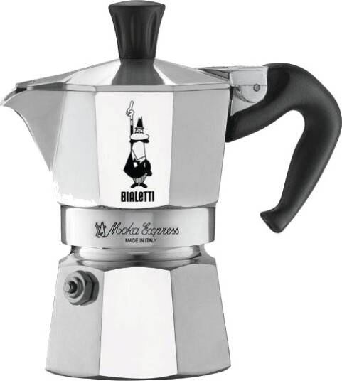 Bialetti - Moka express espressokoker 1 kopp blank Bialetti - Moka express espressokoker 1 kopp blank