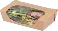 Salatbakke 1000Ml L120/100Xb200/180Xh50mm L Pap Med Pe Brun,200 Stk/Krt