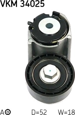 Strammehjul, kilerem SKF VKM 34025