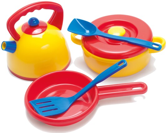 Dantoy Kjøkkensett Kjele Gryte Stekepanne Og Redskaper 2+ År 7 Deler